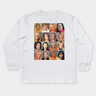 The Fame Monster - Female Celebrity Mugshots Kids Long Sleeve T-Shirt